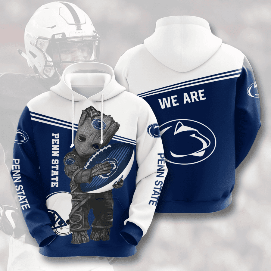 Groot Hold PENN STATE NITTANY LIONS 3D All Over Print Hoodie & Zip Hoodie