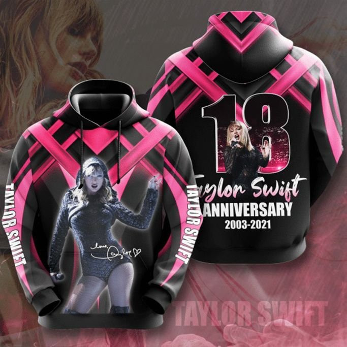 Taylor Swift 18 Anniversary 1985 2021 Signature Design Gift For Fan Custom 3d Hoodie All Over Printed Hoodie