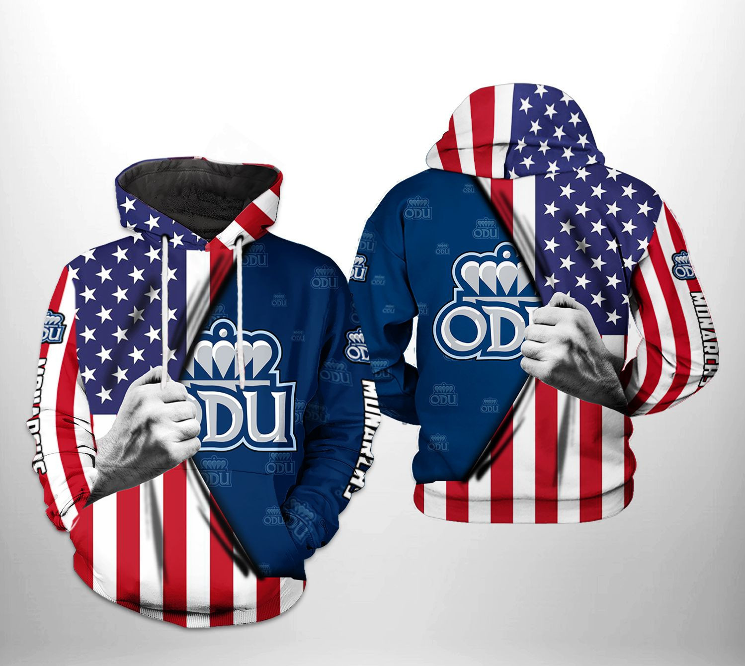 Old Dominion Monarchs US Flag 3D All Over Print Hoodie & Zip Hoodie