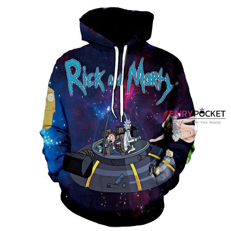 Rick and Morty in Cosmos 3D All Over Print Hoodie & Zip Hoodie