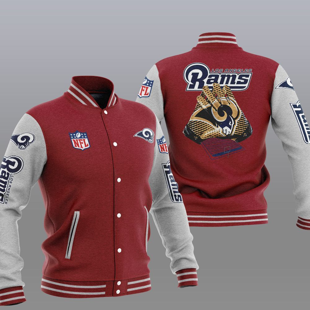 Los Angeles Rams Standard Edition Red Baseball Jacket