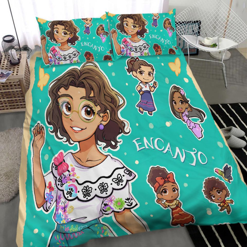 Encanto Bedding Set DN Encanto Chibi Anime Characters Duvet Covers