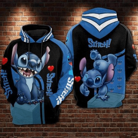 Funny Stitch And Lilo Cartoon 113 Cartoon Graphic Outfits Aop Hoodie