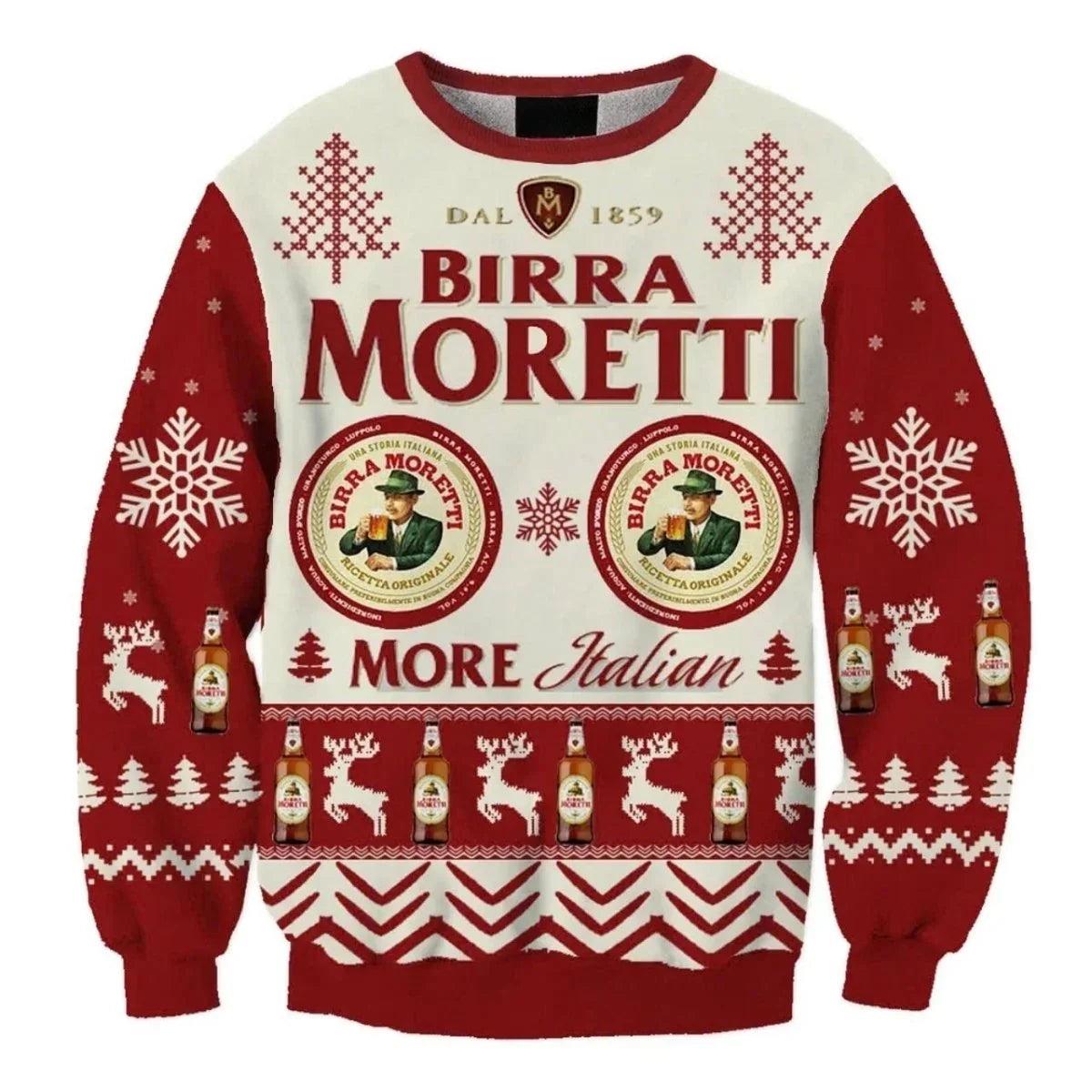 Birra Moretti Christmas Pinetree Ugly Christmas Sweater