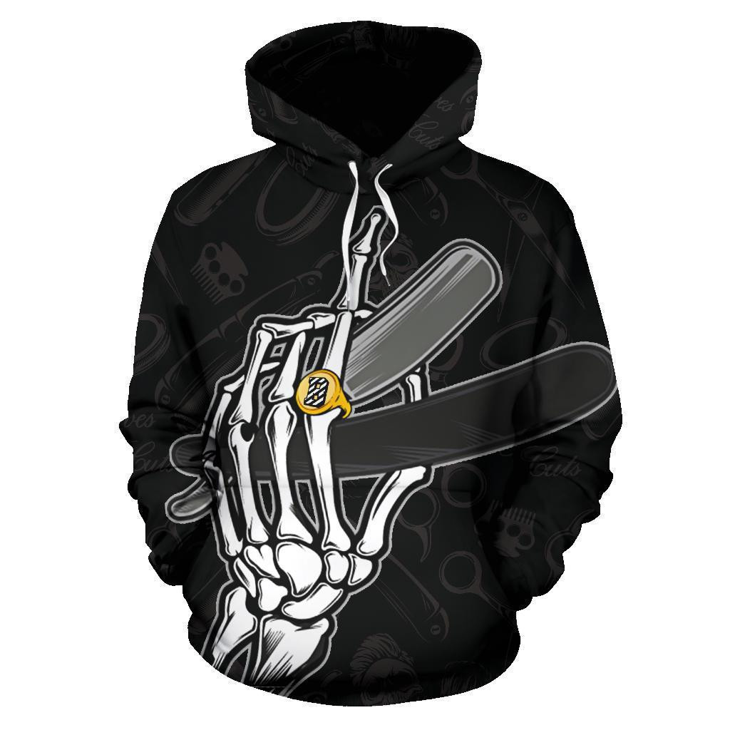 Barber Shop Skull 3D All Over Print Hoodie & Zip Hoodie