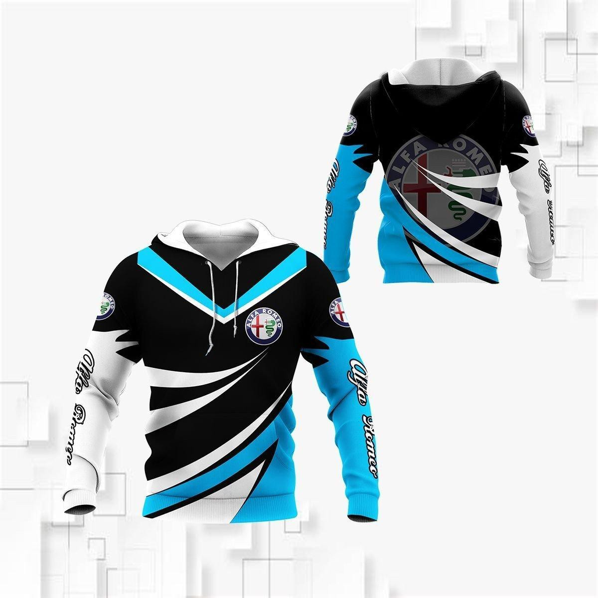 Alfa Romeo Shirt 21, 3d Hoodie Zip Hoodie