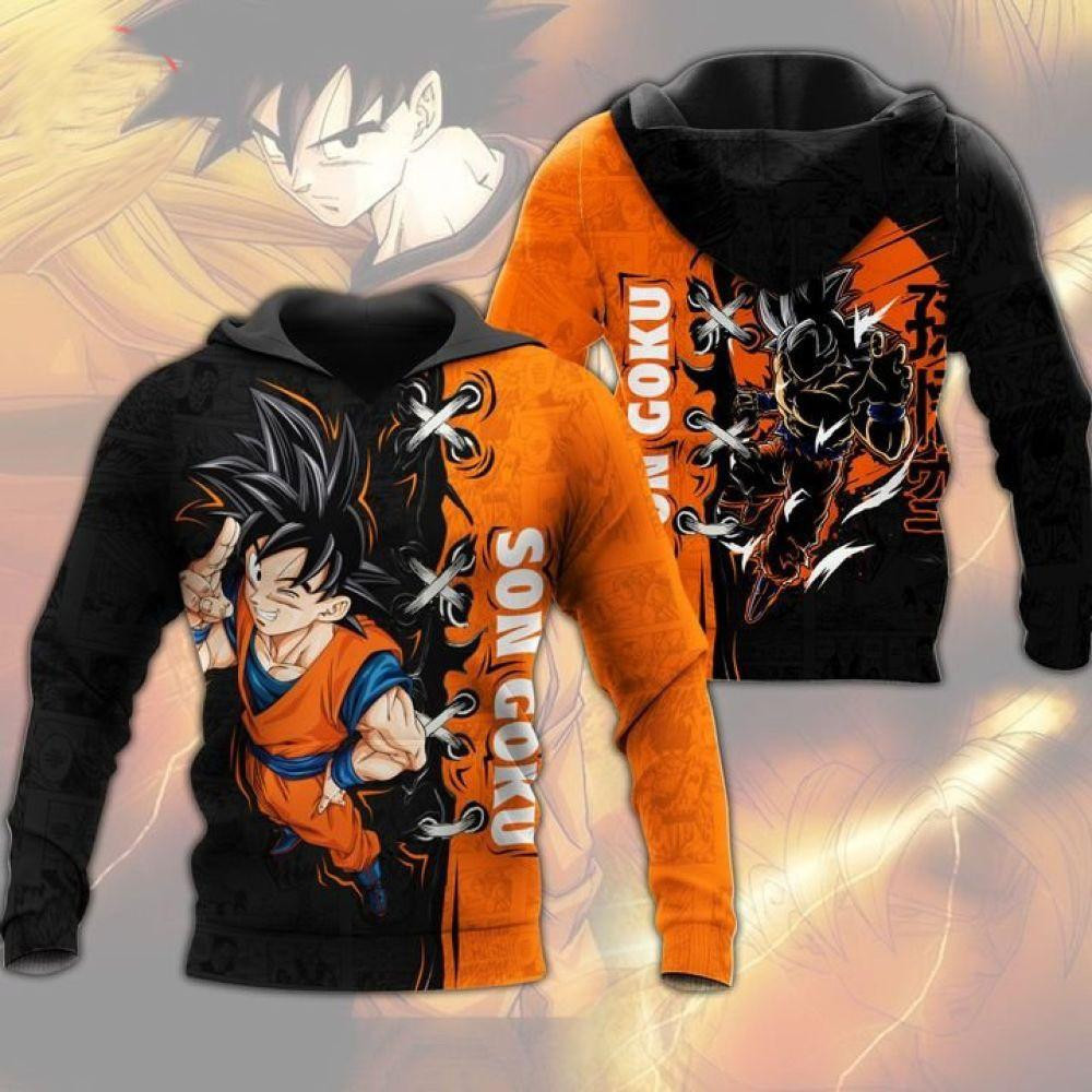Son Goku Saiya Dragonball All Over Print Hoodie