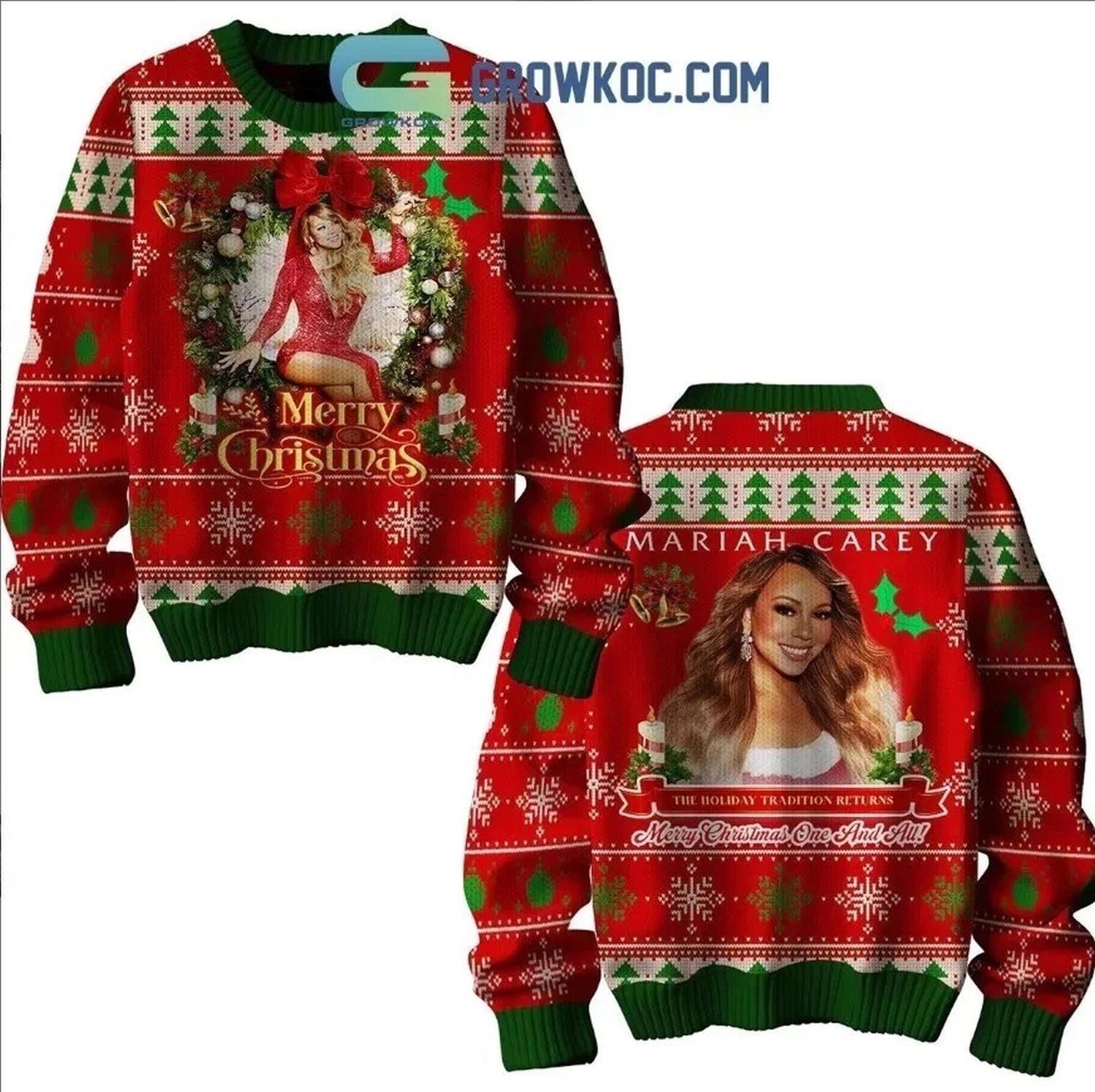 Mariah Carey Merry Christmas One And All Ugly Christmas Sweater