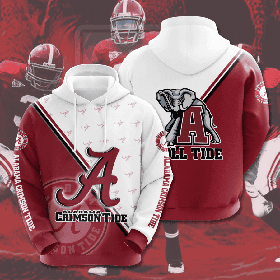 Alabama Crimson Tide 3D All Over Print Hoodie & Zip Hoodie