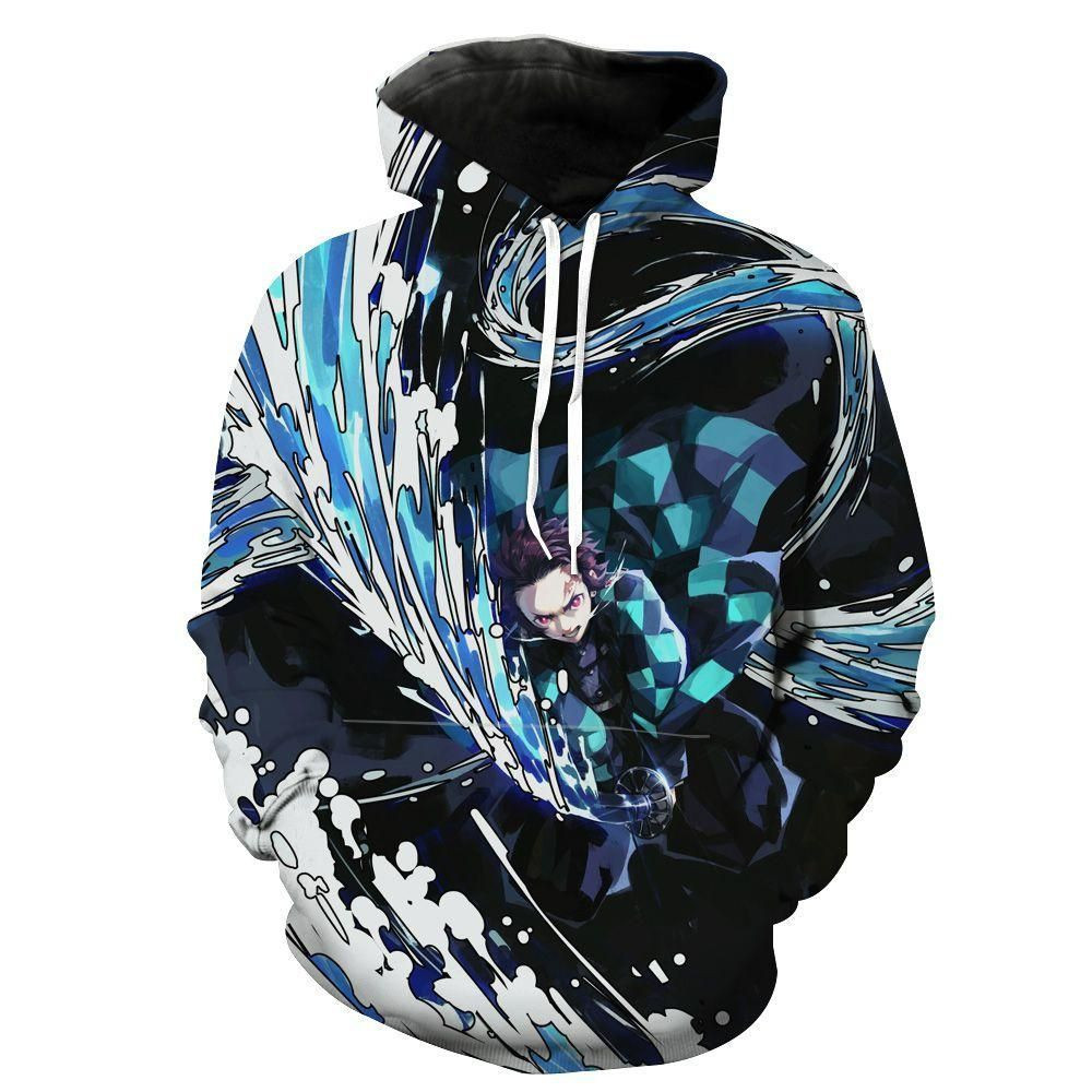 Tanjiro Water Form 3D All Over Print Hoodie & Zip Hoodie