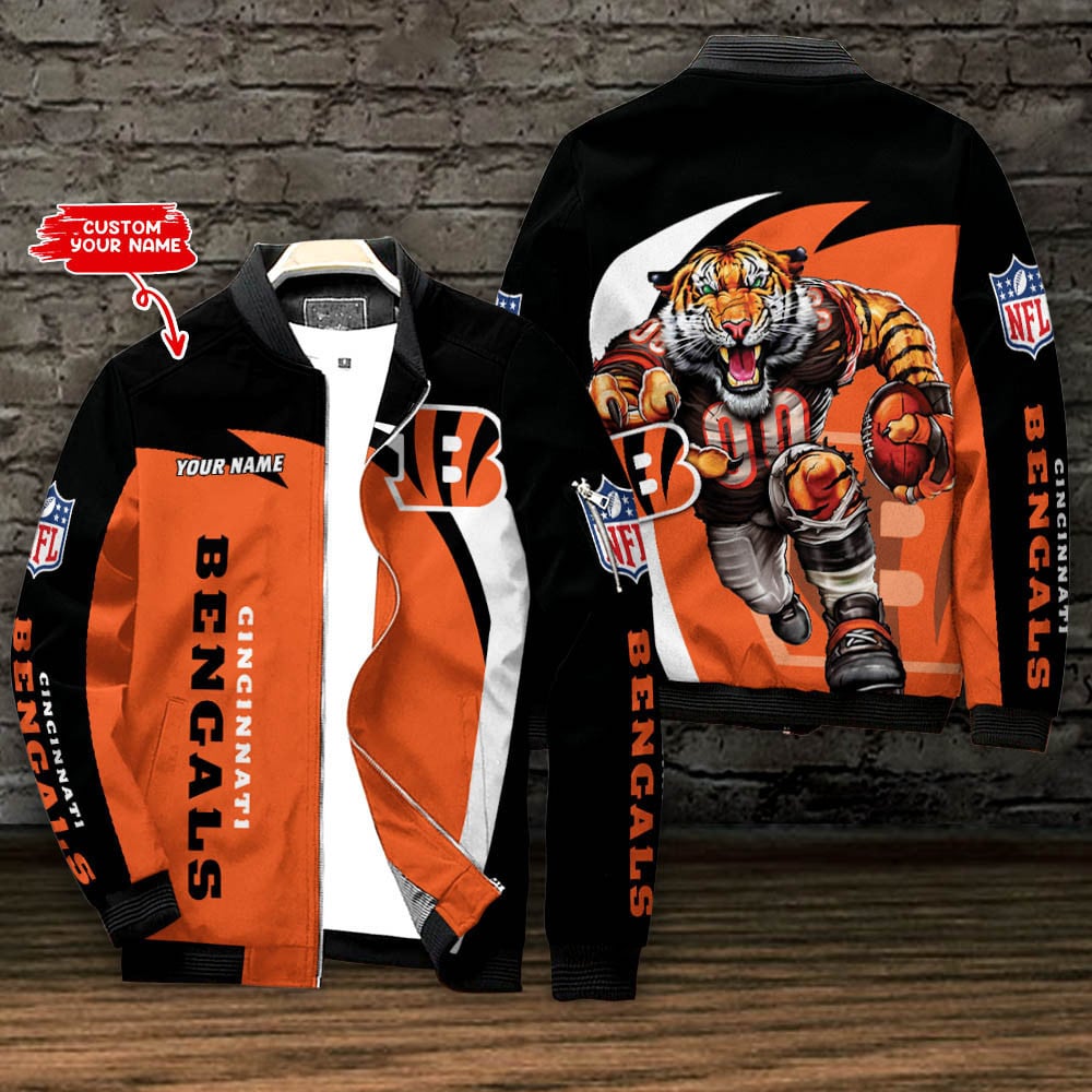 Cincinnati Bengals Personalized Bomber Jacket BG755