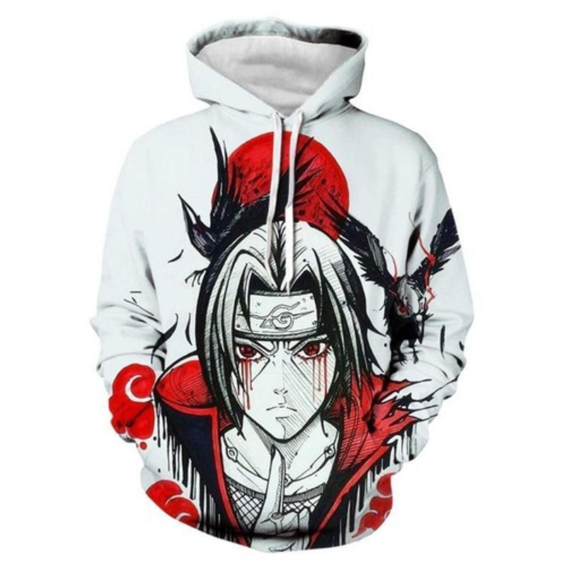Itachi Uchiha Naruto Anime V1 All Over Printing 3d Hoodie