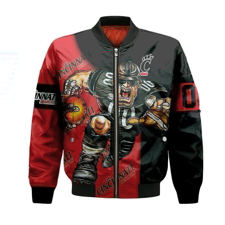Cincinnati Bearcats Custom Number Red Black Bomber Jacket
