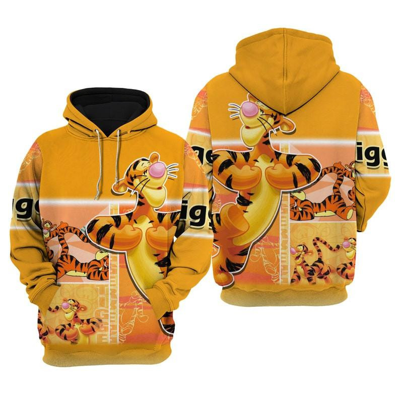 Tigger Winnie-the-pooh Disney, Tigger Disney, Funny Tigger All Over Print Hoodie, Zip Hoodie