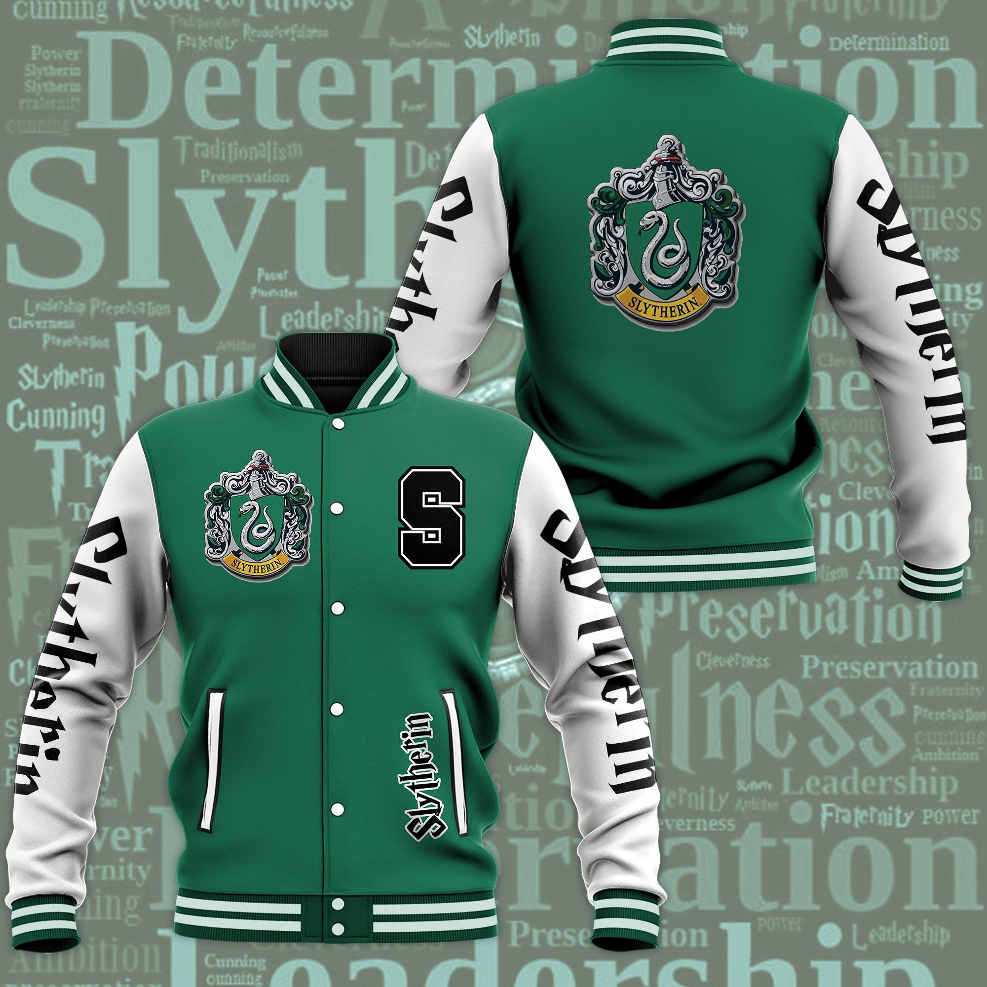 Harry Potter House Slytherin Baseball Jacket
