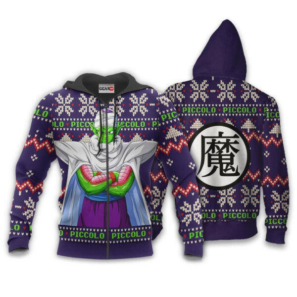 Piccolo Ugly Christmas Dragon Ball Z Anime 1k340 Cartoon Graphic Outfits Aop 3d Hoodie, Zip Hoodie 2546