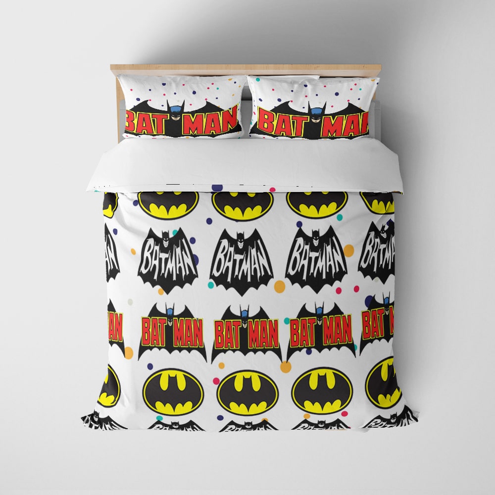 Batman Bedding Set DC Batman Logo Pattern Duvet Covers