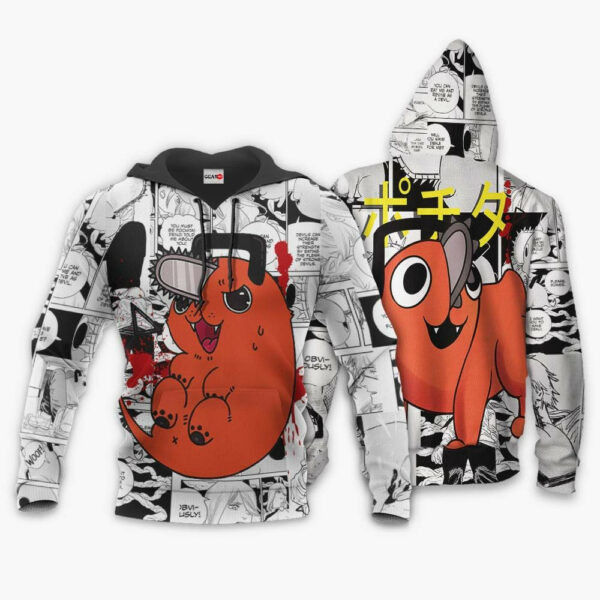 Pochita Style Chainsaw Man Anime 3k47 Cartoon 3d Hoodie Zip Hoodie 2145
