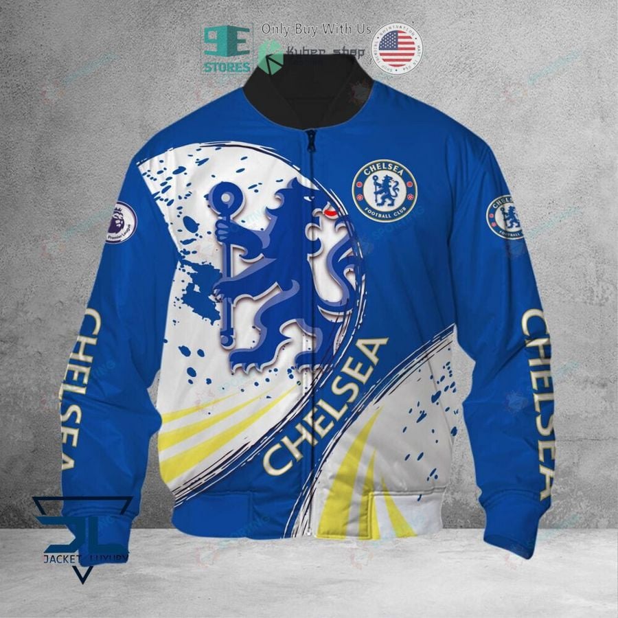 Chelsea FC Blue White Bomber Jacket