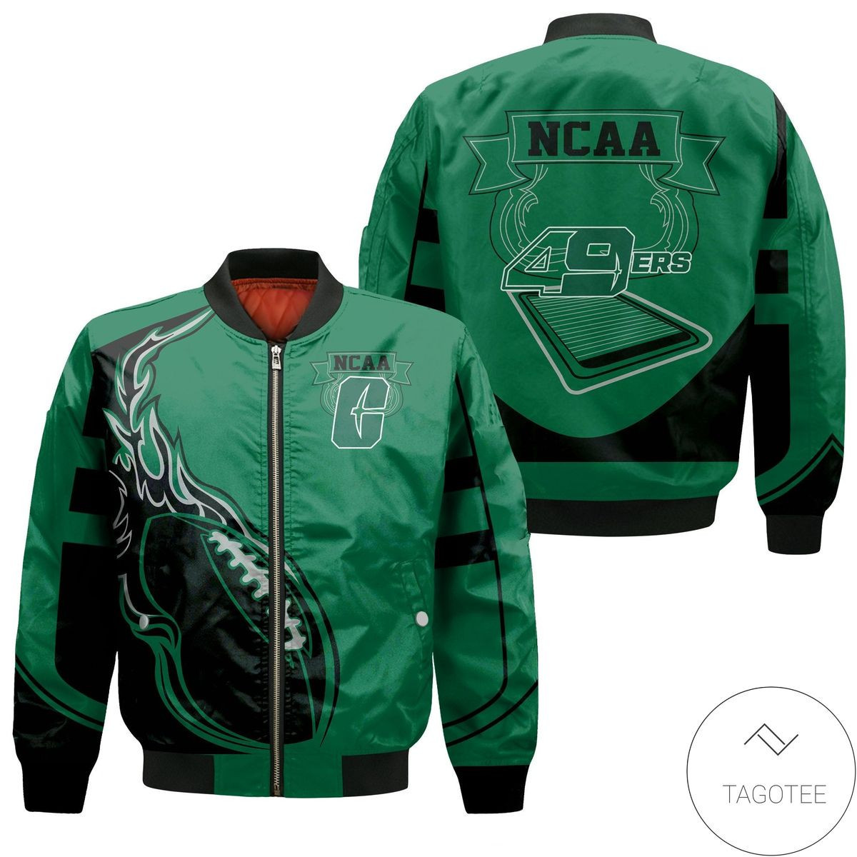 Charlotte 49ers Flame Ball Bomber Jacket