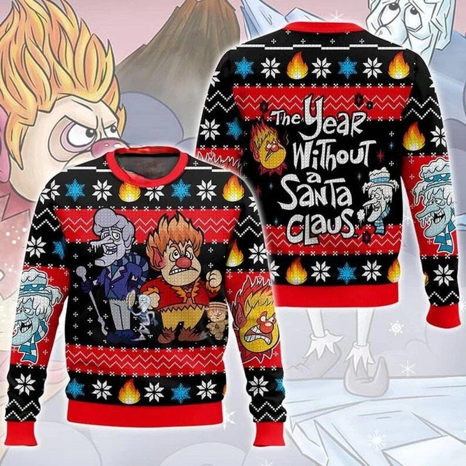 Heat Miser Snow Miser The Year Without Santa Claus Ugly Christmas Sweater