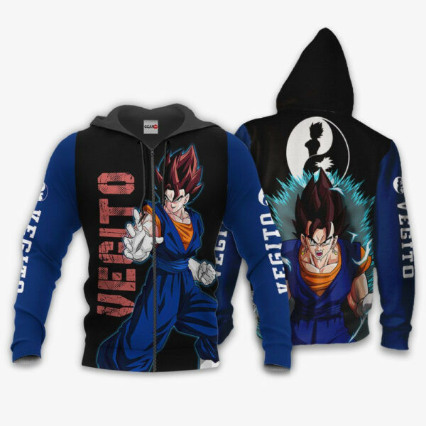 Vegito Dragon Ball Anime 3k416 Cartoon 3d Hoodie Zip Hoodie 2287