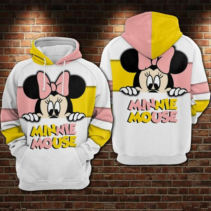 Minnie Mouse 3 Over Print 3d Hoodie Zip Hoodie