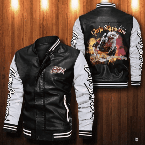 Chris Stapleton Music Band Thank You For The Memories 5k636 Gifts Lover Leather Bomber Jacket 71