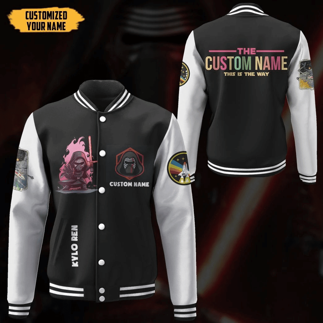 Gearhumans 3d Star Wars Kylo Ren Custom Name Baseball Jacket 19