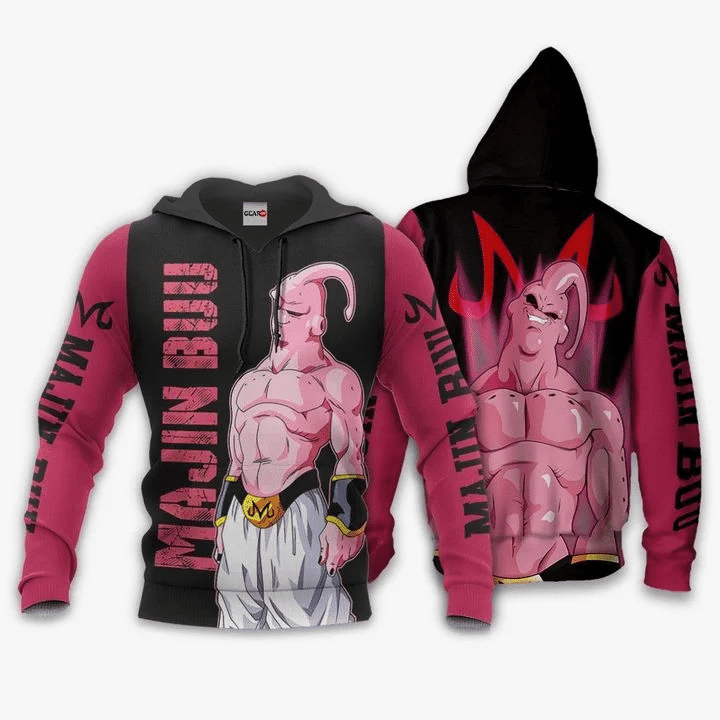 Skinny Majin Buu Dragon Ball 3d Hoodie Zip Hoodie