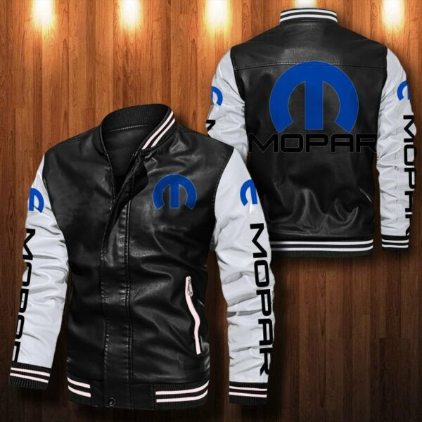 Mopar Stellantis Leather Bomber Jacket 56