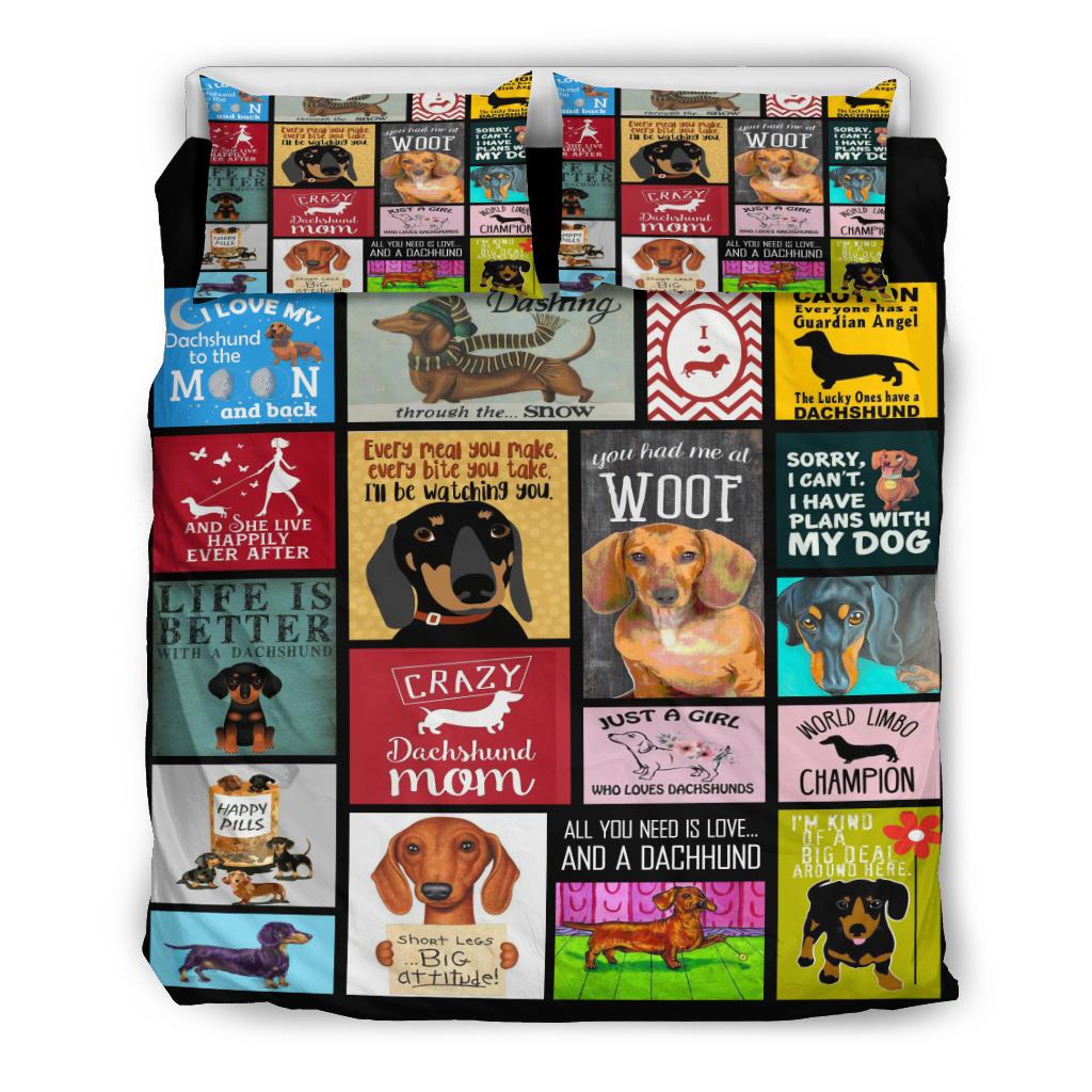 Dog Bedding Set All You Need Is Love And A Dachshund Duvet Covers
