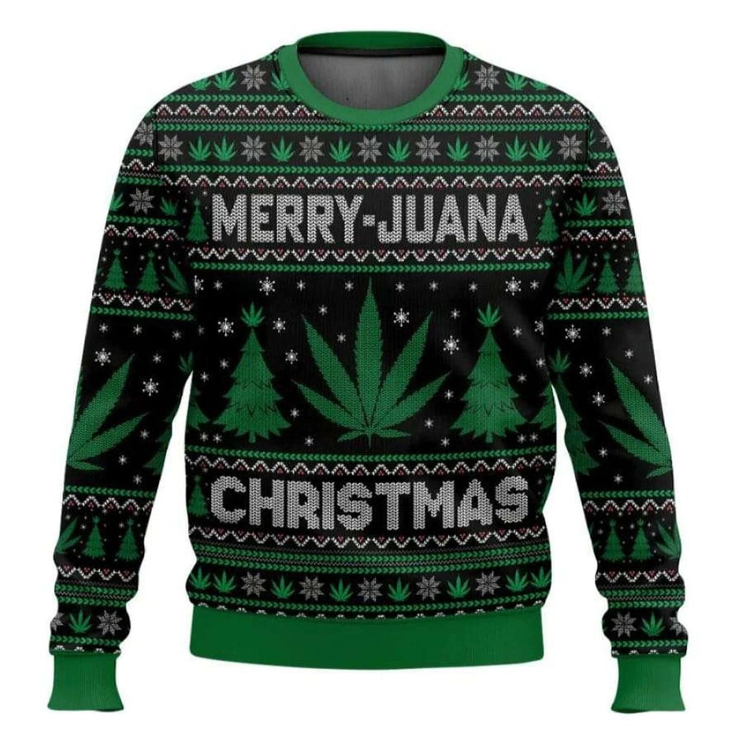 Merry Marijuana Ugly Christmas Sweater