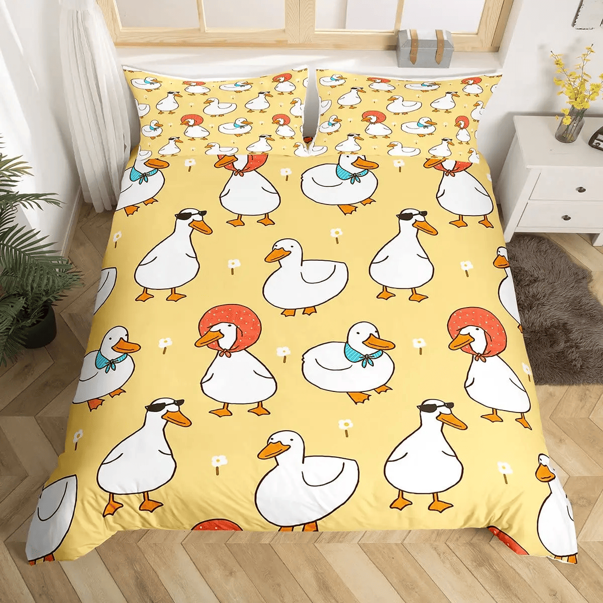 Funny Bedding Set Cute Funny Duck All Styles Pattern Duvet Covers