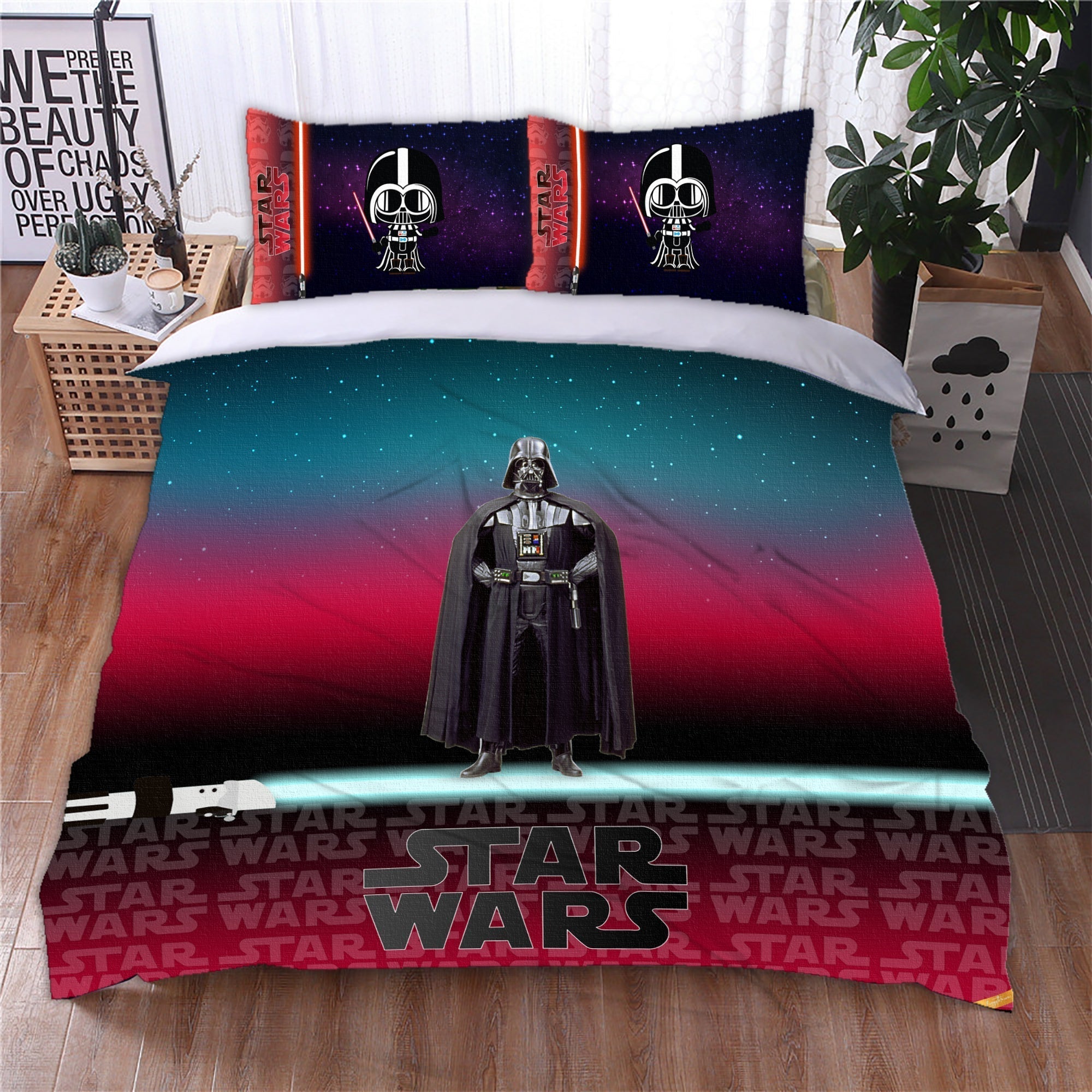 SW Bedding Set SW Pattern Dath Vader Graphic Duvet Covers