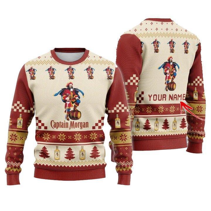 Personalized Captain Morgan Christmas Star Ugly Christmas Sweater