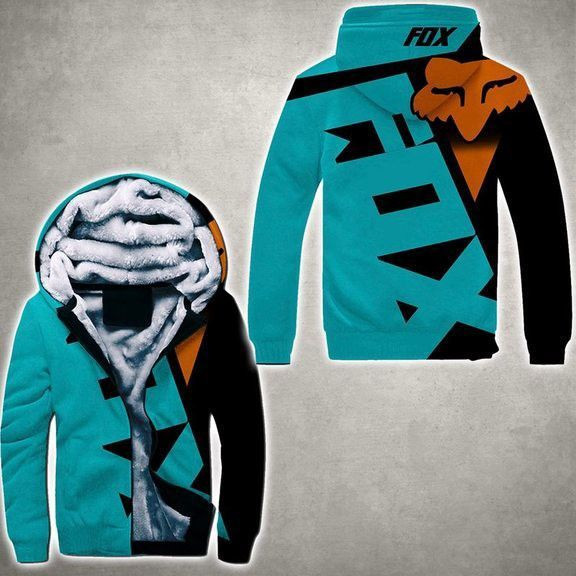 Fox Racing Blue Orange 3D All Over Print Hoodie & Zip Hoodie