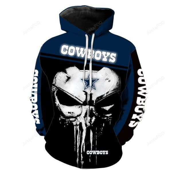 Cowboys Punisher Skull 3D All Over Print Hoodie & Zip Hoodie