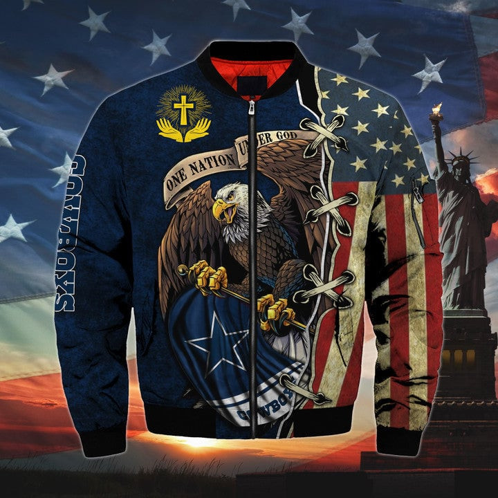 One Nation Under God Cowboys Bomber Jackets