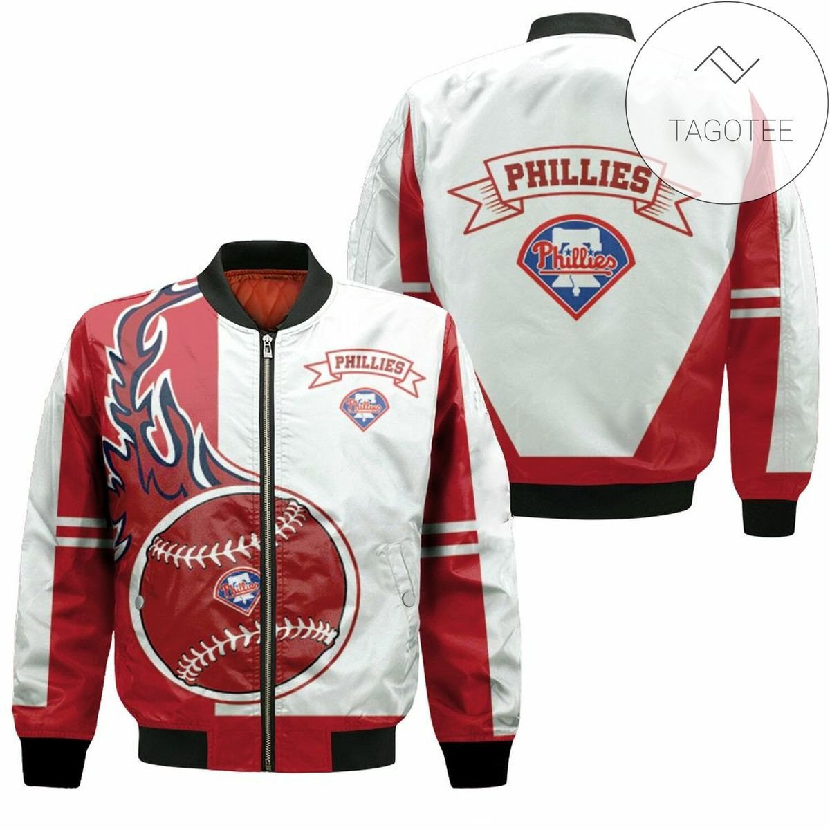 Philadelphia Phillies Red White Bomber Jacket