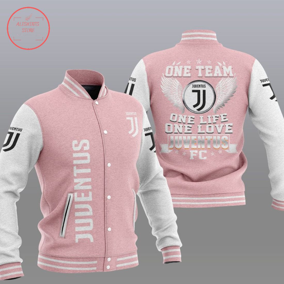 Juventus FC Pink One Team Baseball Jacket