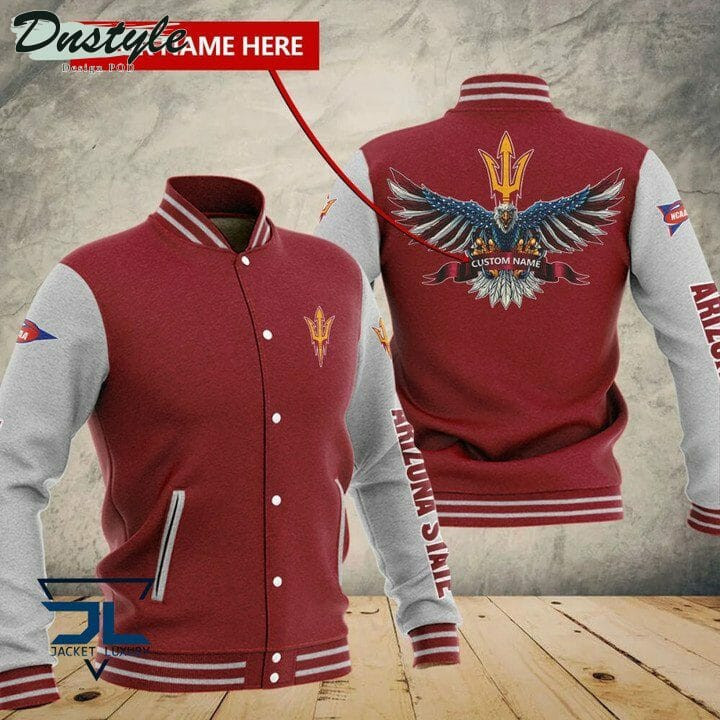Arizona State Sun Devils Custom Name Red Baseball Jacket