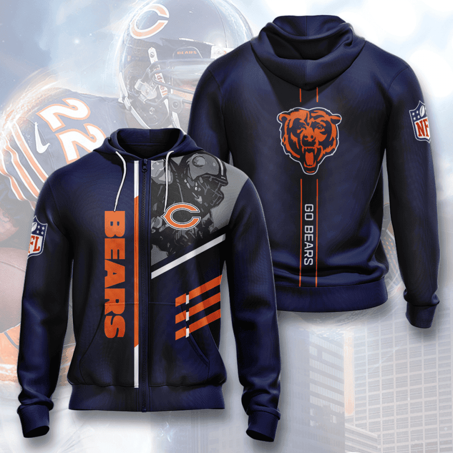 Chicago Bears Team 3D All Over Print Hoodie & Zip Hoodie