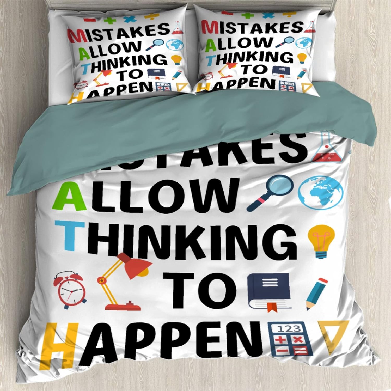 Teacher Bedding Set Mistakes Allow Thinking To Happen Duvet Covers