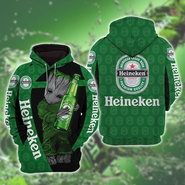 Baby Groot Heineken 3d All Over Print Shirt Hoodie