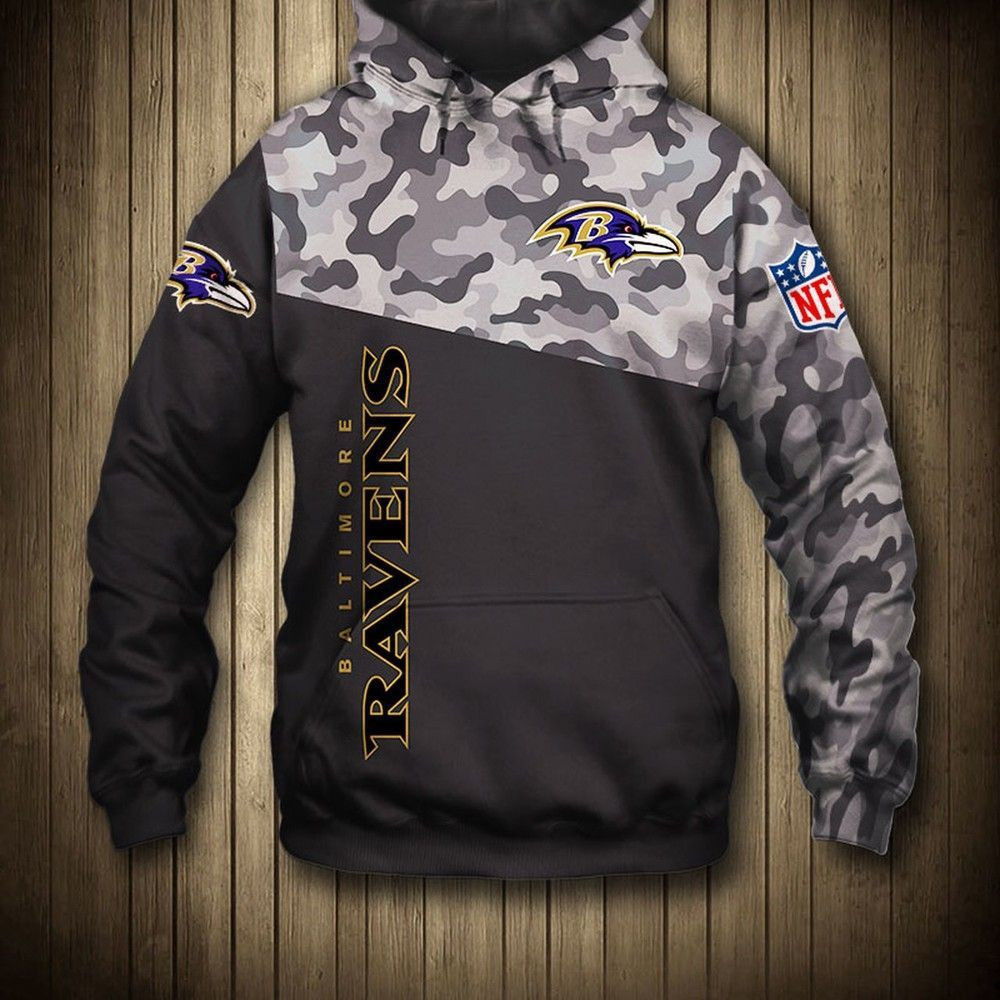 Baltimore Ranves Camo 3D All Over Print Hoodie & Zip Hoodie