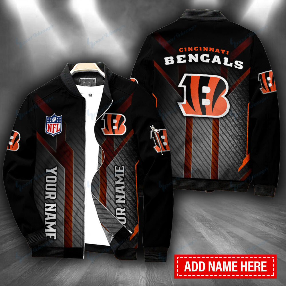 Cincinnati Bengals Personalized Bomber Jacket BG317
