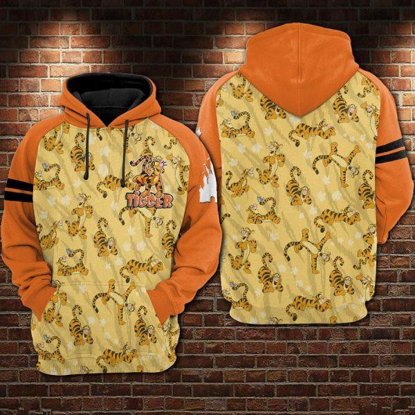 Tiger Winne The Pooh Pattern Cartoon 2k626 Lover Gift , Winne The Pooh All Over Print 3d Hoodie