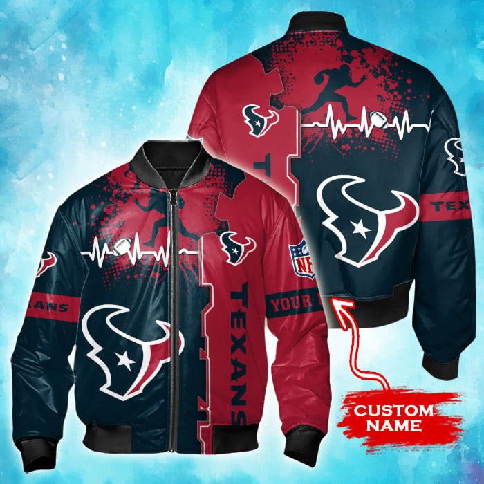 Houston Texans Personalized Thick Bomber Jacket CSBBT154