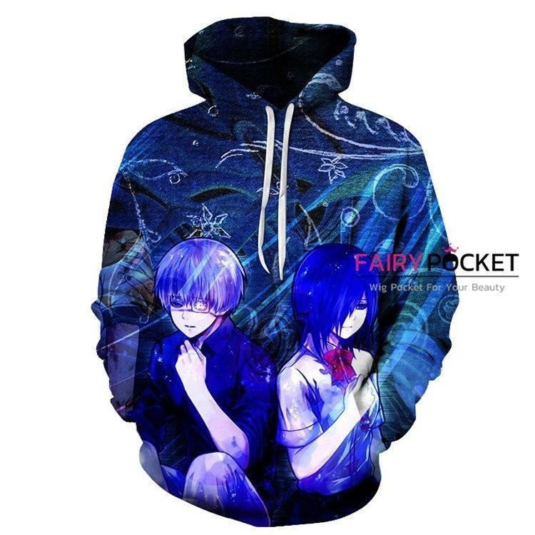 Tokyo Ghoul Ken Kaneki Touka Kirishima 3D All Over Print Hoodie & Zip Hoodie